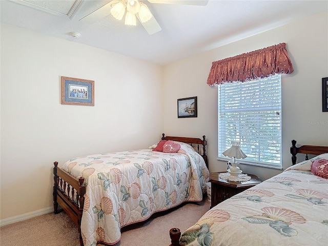 9 Cedar Hollow Ct, Palm Coast, FL 32137 - bedroom featuring baseboards, ceiling fan, and carpet