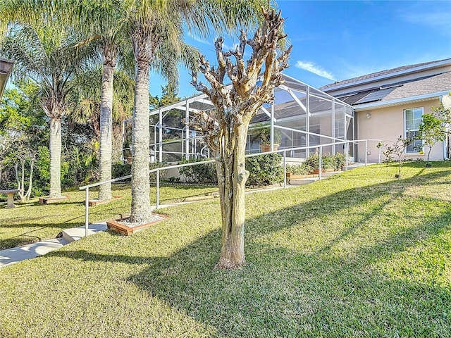 9 Cedar Hollow Ct, Palm Coast, FL 32137 - view of yard featuring glass enclosure