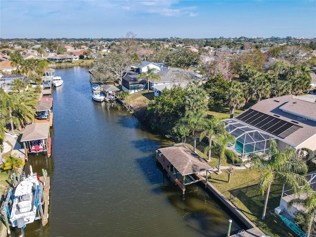 9 Cedar Hollow Ct, Palm Coast, FL 32137 - drone / aerial view featuring a water view and a residential view