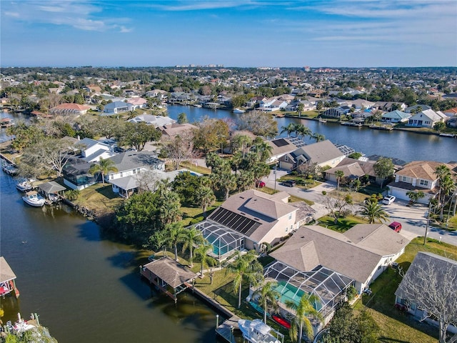 9 Cedar Hollow Ct, Palm Coast, FL 32137 - drone / aerial view featuring a residential view and a water view