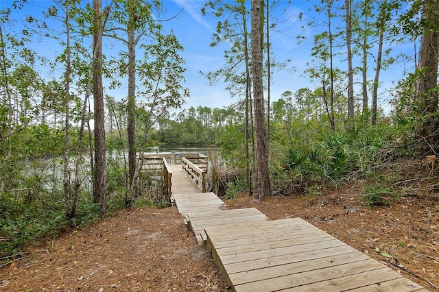 view of dock