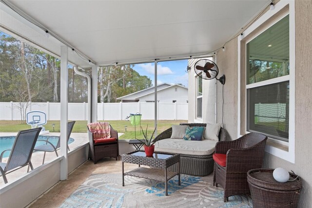 view of sunroom / solarium