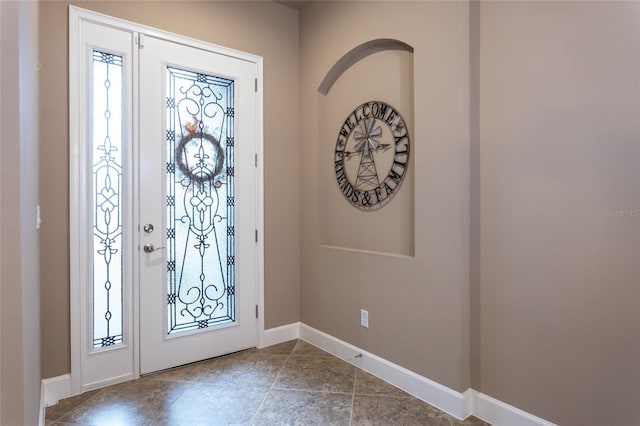 entrance foyer with baseboards