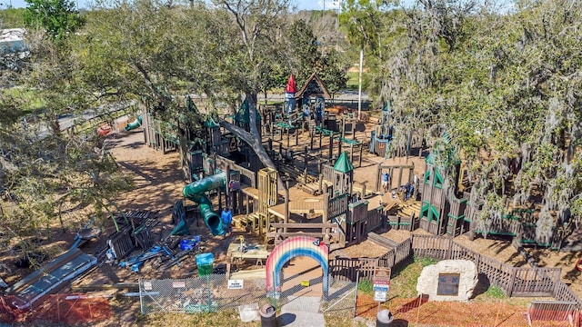 view of community jungle gym