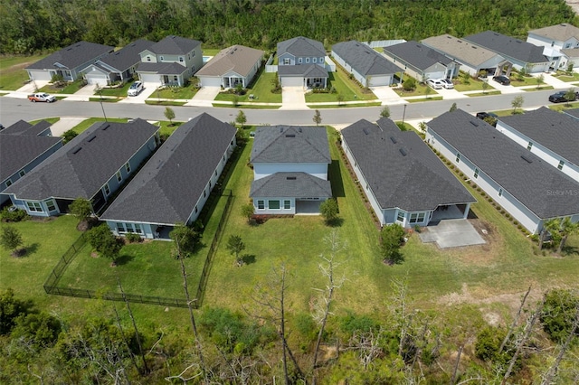 drone / aerial view with a residential view