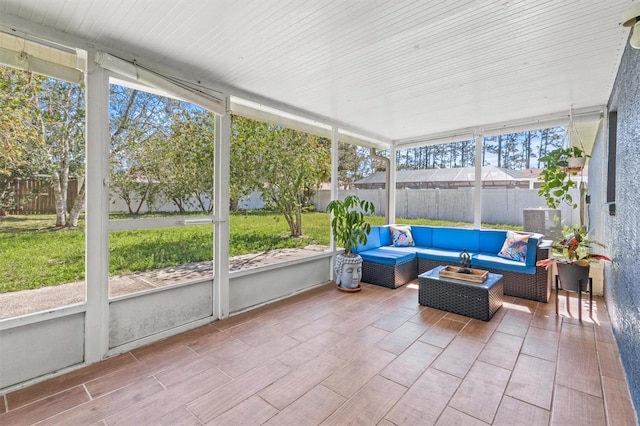 view of sunroom