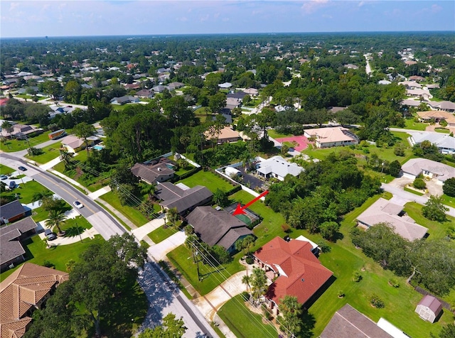 aerial view featuring a residential view