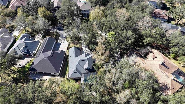 drone / aerial view with a residential view