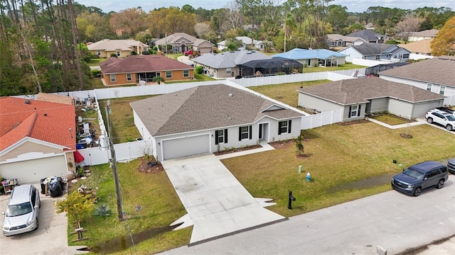 birds eye view of property featuring a residential view