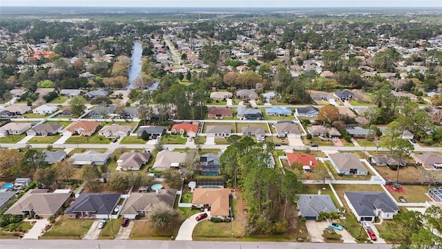 aerial view with a residential view