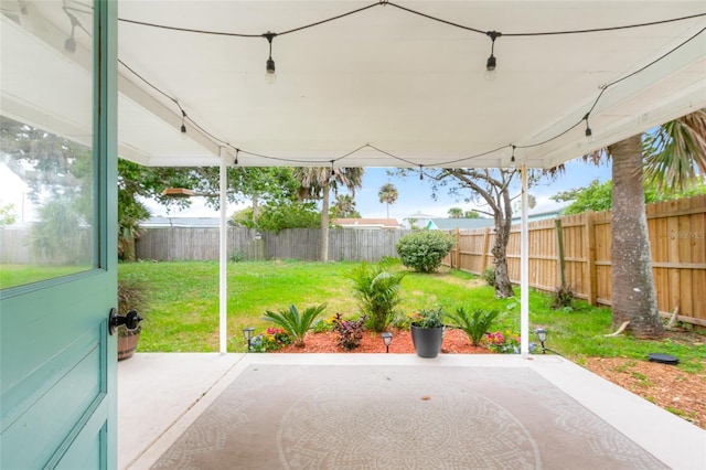 view of patio / terrace with a fenced backyard