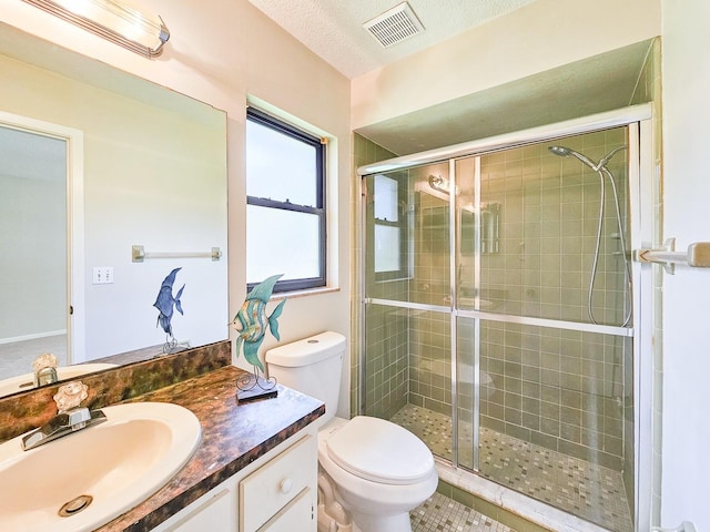 83 Farragut Dr, Palm Coast, FL 32137 - full bath with vanity, a stall shower, and a textured ceiling