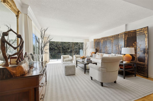 2970 Saint Johns Ave Unit 3F, Jacksonville, FL 32205 - living room featuring a textured ceiling