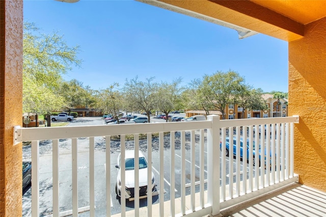 balcony with a residential view