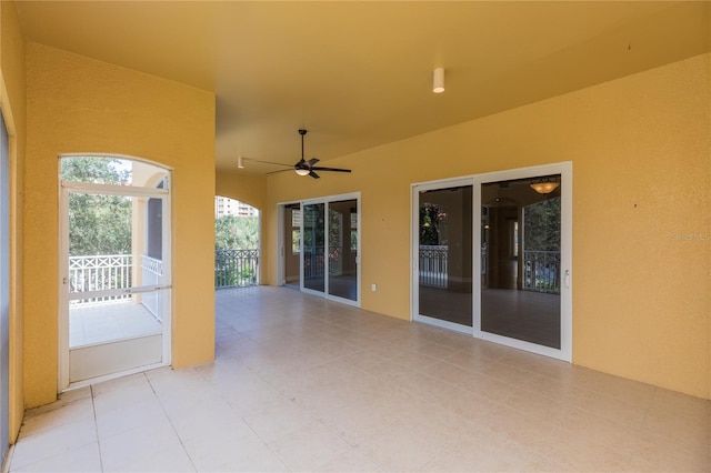 view of patio / terrace featuring a ceiling fan