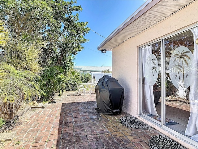 view of patio with grilling area