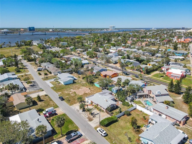 aerial view with a residential view