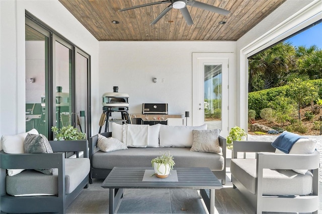96 Del Palma Dr, Palm Coast, FL 32137 - view of patio featuring an outdoor hangout area and ceiling fan