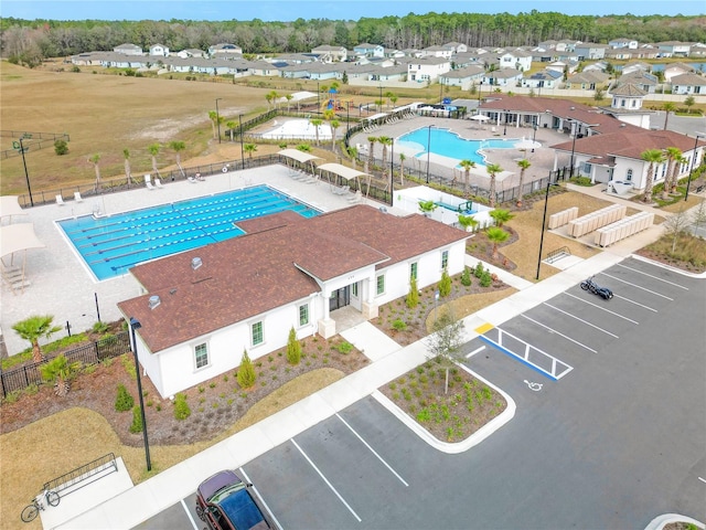 49 Narvarez Ave, Saint Augustine, FL 32084 - aerial view of residential area featuring a pool area
