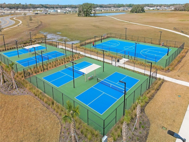 49 Narvarez Ave, Saint Augustine, FL 32084 - view of tennis court featuring a water view