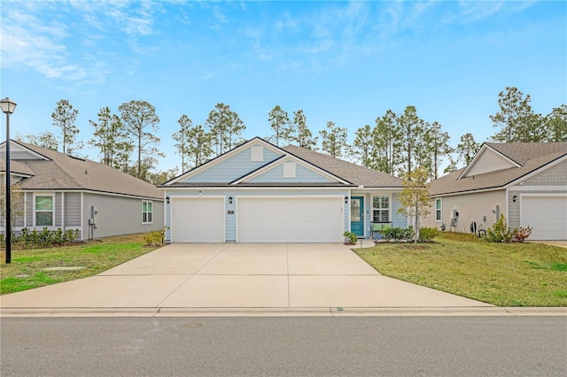 49 Narvarez Ave, Saint Augustine, FL 32084 - ranch-style home with a front yard, a garage, and driveway