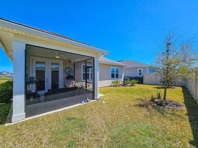 68 Los Lagos Blvd, Palm Coast, FL 32137 - back of property with french doors