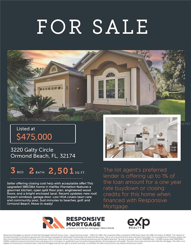 3220 Galty Cir, Ormond Beach, FL 32174 - view of marketing collateral with multiple images