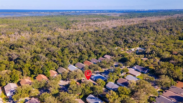 3220 Galty Cir, Ormond Beach, FL 32174 - aerial view of property's location featuring a heavily wooded area and nearby suburban area
