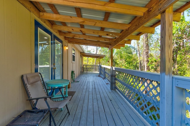 9 Shadow Ln, Ormond Beach, FL 32174 - view of wooden deck
