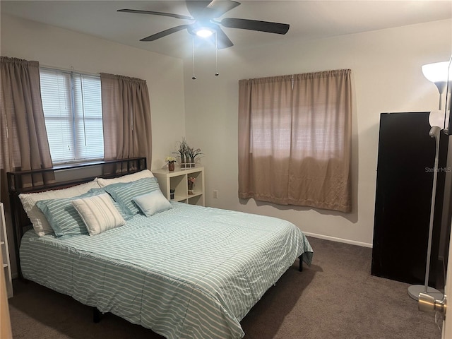 787 Alhambra Ave, Saint Augustine, FL 32086 - carpeted bedroom featuring baseboards and ceiling fan