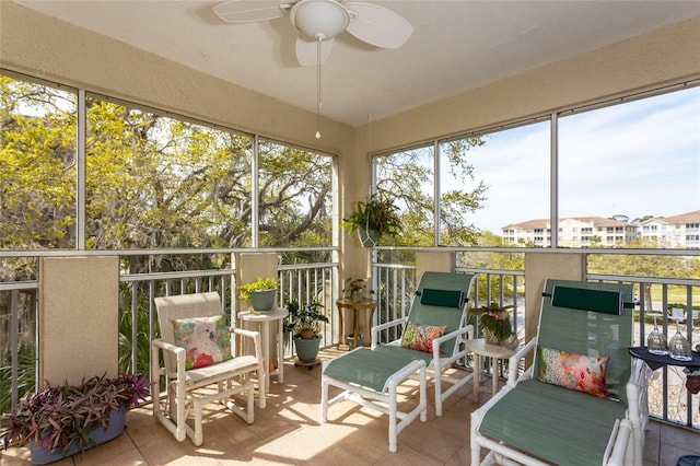 45 Riverview Bnd S Unit 1937, Palm Coast, FL 32137 - sunroom / solarium with ceiling fan