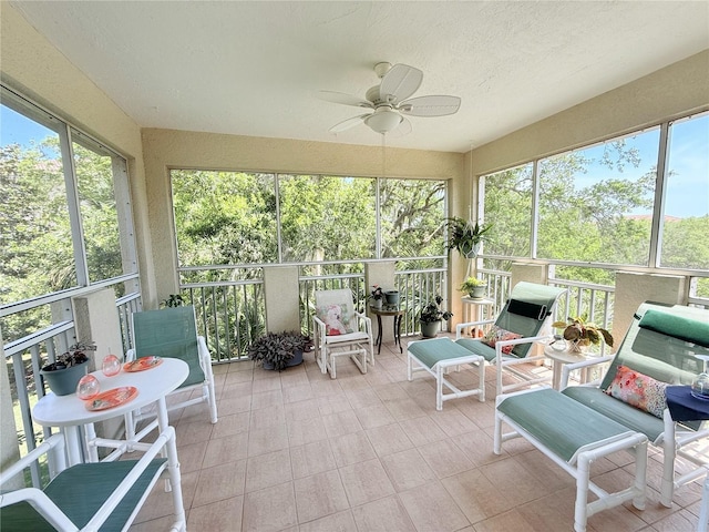 45 Riverview Bnd S Unit 1937, Palm Coast, FL 32137 - sunroom with ceiling fan