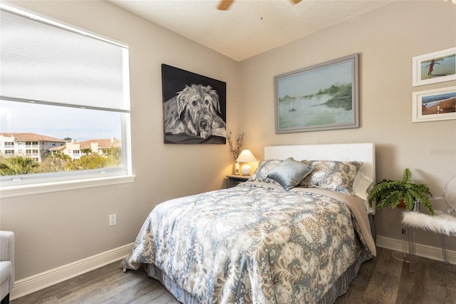 45 Riverview Bnd S Unit 1937, Palm Coast, FL 32137 - bedroom featuring wood finished floors, baseboards, and a ceiling fan