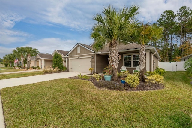 324 Palace Dr, Saint Augustine, FL 32084 - view of front facade with a garage, driveway, and board and batten siding