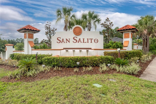 324 Palace Dr, Saint Augustine, FL 32084 - community / neighborhood sign featuring a lawn
