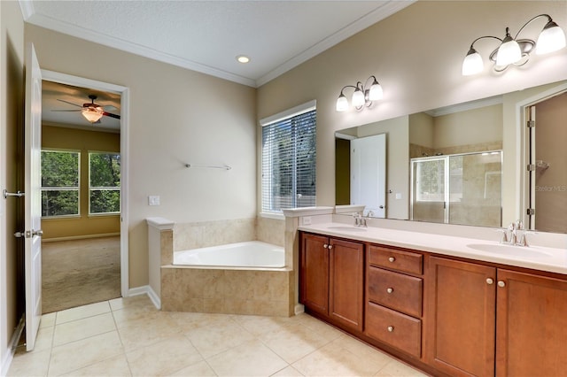 4484 Gray Hawk St, Orange Park, FL 32065 - bathroom featuring tile patterned flooring, a sink, and a healthy amount of sunlight