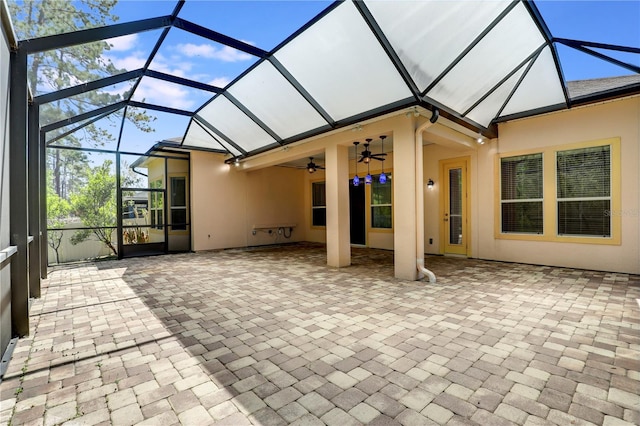 4484 Gray Hawk St, Orange Park, FL 32065 - unfurnished sunroom with a ceiling fan