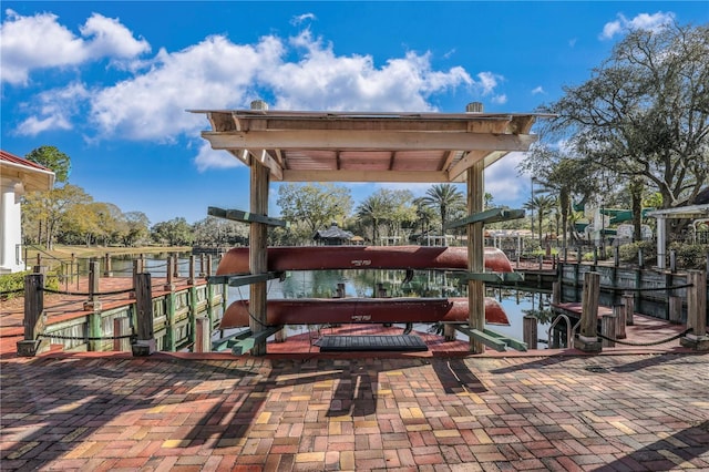 4484 Gray Hawk St, Orange Park, FL 32065 - view of patio / terrace with a dock