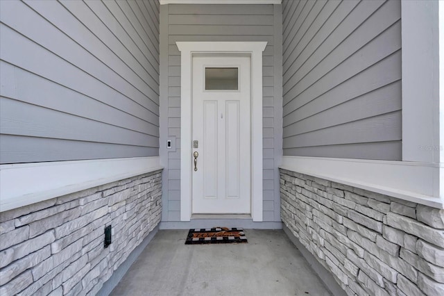 view of doorway to property