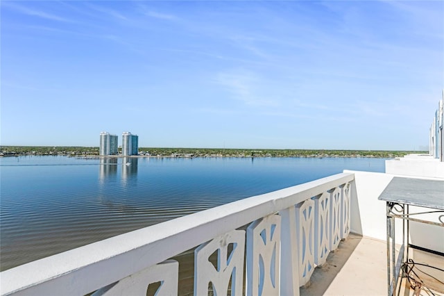 925 N Halifax Ave Unit 1105, Daytona Beach, FL 32118 - balcony featuring a water view