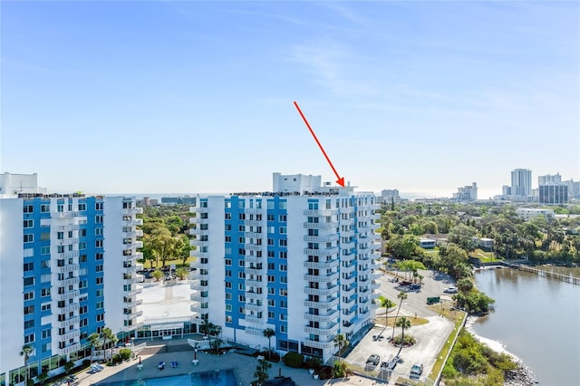 925 N Halifax Ave Unit 1105, Daytona Beach, FL 32118 - birds eye view of property with a view of city and a water view