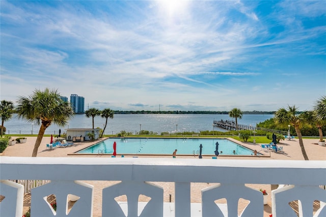 925 N Halifax Ave Unit 1105, Daytona Beach, FL 32118 - community pool with a water view and a patio area