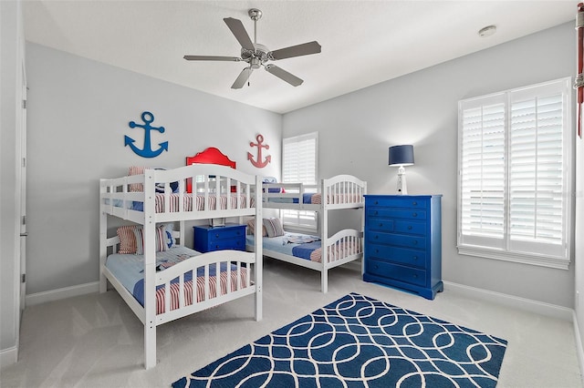 46 Ocean Ridge Blvd N, Palm Coast, FL 32137 - carpeted bedroom featuring baseboards and ceiling fan