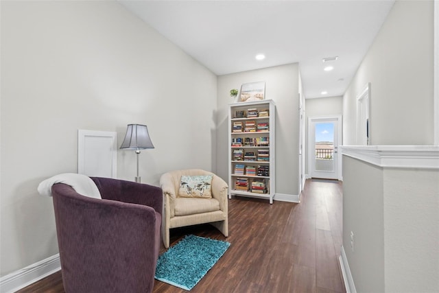 7 Menorca Way, Palm Coast, FL 32137 - sitting room featuring dark wood-type flooring, recessed lighting, baseboards, and visible vents
