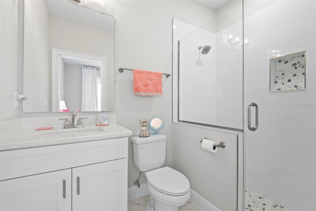7 Menorca Way, Palm Coast, FL 32137 - bathroom with toilet, a shower stall, and vanity