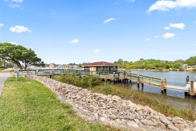 500 Canopy Walk Ln Unit 515, Palm Coast, FL 32137 - dock area with a water view