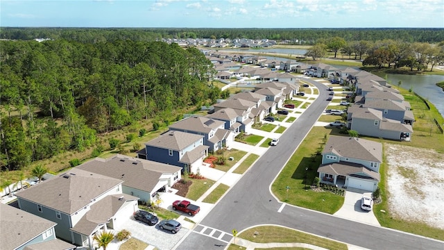 314 Red Barn Rd, Saint Augustine, FL 32092 - aerial view with a water view, a residential view, and a forest view