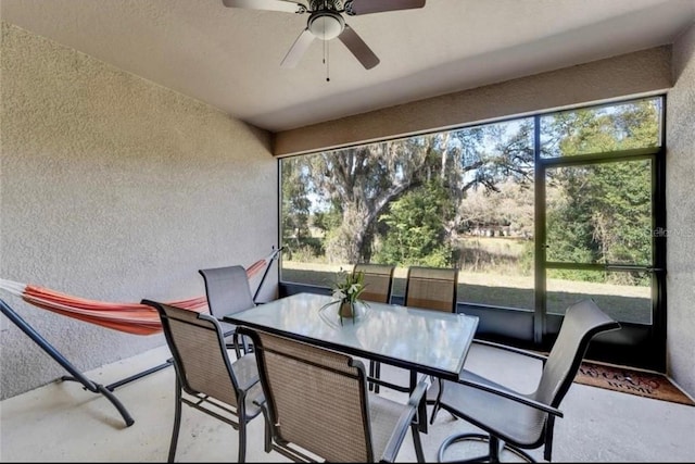 view of sunroom