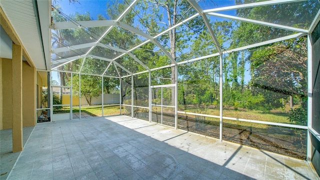 view of patio / terrace with a lanai