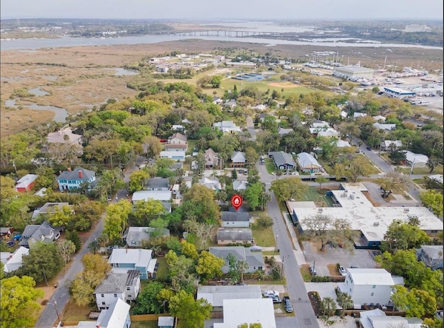 aerial view with a residential view